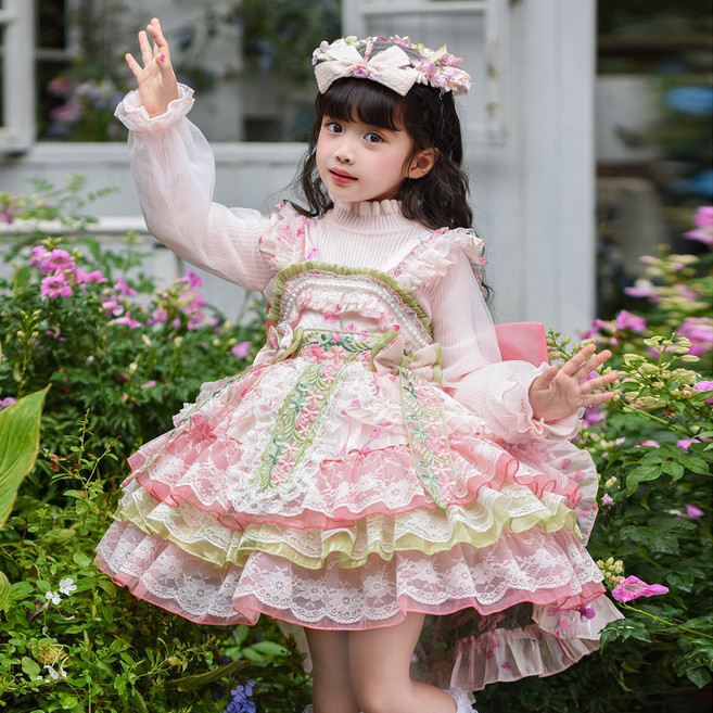 女童刺繡公主裙 生日禮服
