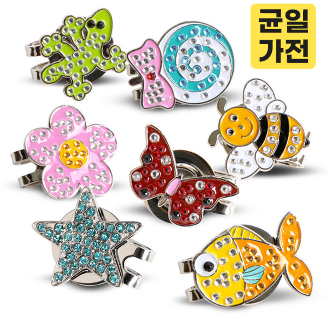 카시야 큐빅 골프 볼마커 9종 택1, 06-큐빅도마뱀볼마커, 1개