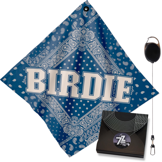 언더72 골프타올 릴와이어 클립형 세트 극세사 파크골프 겸용 선물용, 1세트, T81_버디_블루
