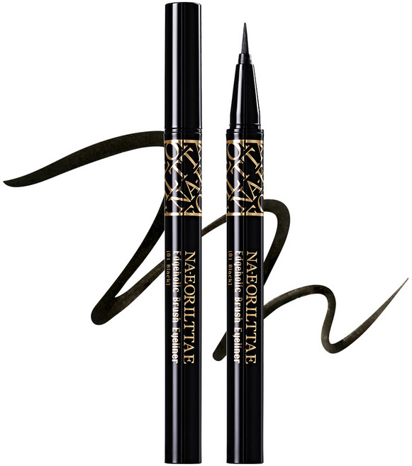 나어릴때 오리지널 워터프루프 엣지홀릭 브러쉬 리퀴드 아이라이너 4color 택1, 블랙, 1개