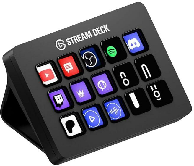 Elgato Stream Deck MK.2 – 스튜디오 컨트롤러 15개의 매크로 키 앱 트리거 액션 및 OBS Twitch와 같은 소프트웨어YouTube 등 Mac PC