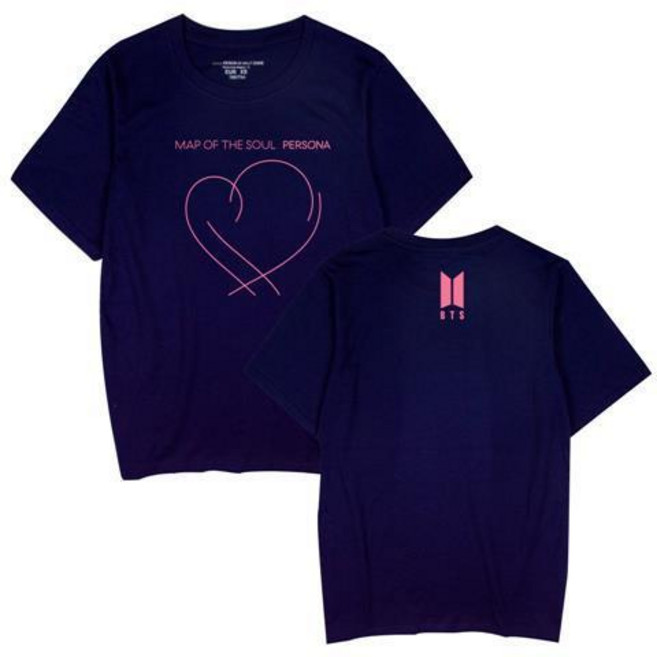 BTS MAP OF THE SOUL PERSONA 短袖T恤, 1個, 藏青色S