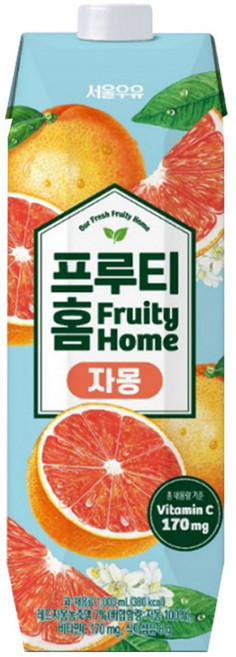서울우유 프루티홈 자몽, 4개, 1L
