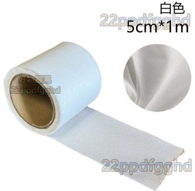 衣物修補貼 無痕修復貼 免縫布貼, 白色【5cm*1m】一卷裝,【衣服破洞補貼】防磨皮/防扎肉, 1個