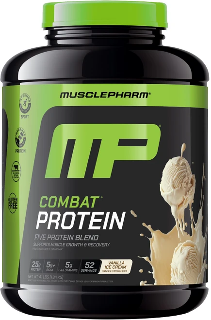 머슬팜 컴뱃 프로틴 파우더 바닐라, 1개, 1.81kg - 쿠팡
