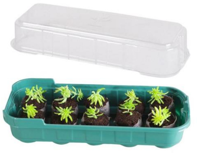 모종판 육묘 트레이 모판 씨앗포트 플라스틱 식물 성장 상자 실내 원예 파종 도구 깊은 뿌리 종자 스타터 발아 묘목용 온실 키트, 1) green, 1개
