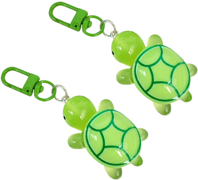 힐올 행운 거북이 키링, 1개, 그린