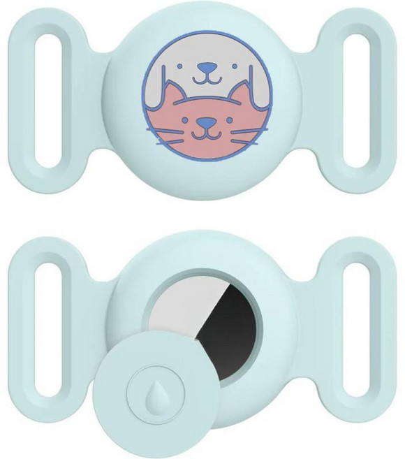 에어태그 강아지 목줄 조절 퀵 스냅 소형견용 나일론 소재 홀더, 3. Cute Case-Mint