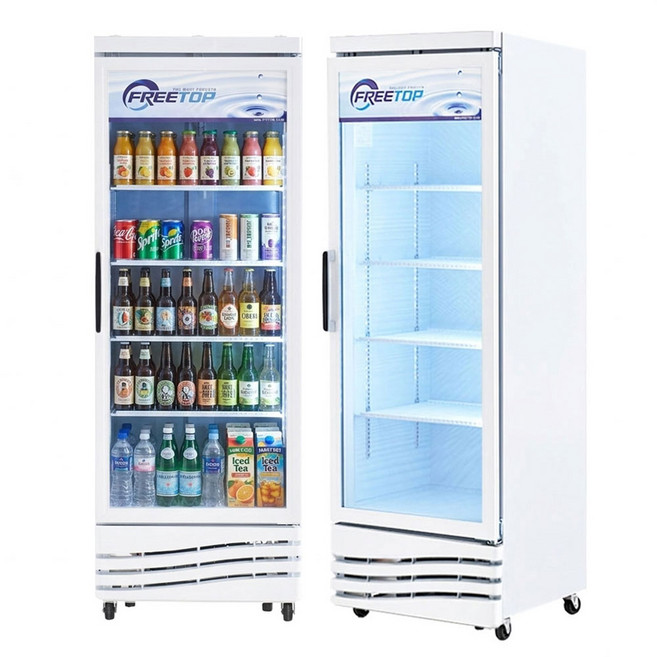 소상공인지원 국산 1등급 프리탑 음료수냉장고 업소용 쇼케이스 385L 꽃 약국 술 주류, FT-470Q (착불배송비 해피콜안내)