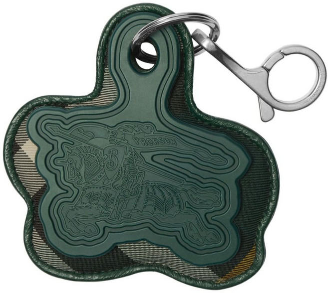 버버리 EKD 데보스드 로고 가죽 키링