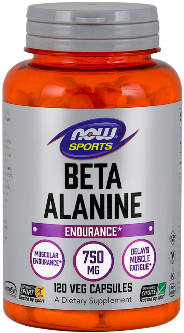 健而婷NOW BETA-丙氨酸素食膠囊750mg, 120 入, 1個