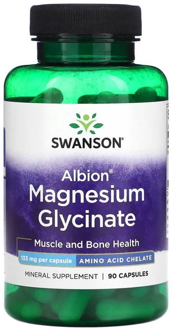 스완슨 알비온 마그네슘 글리시네이트 133mg 캡슐, 1개, 90정 - 쿠팡