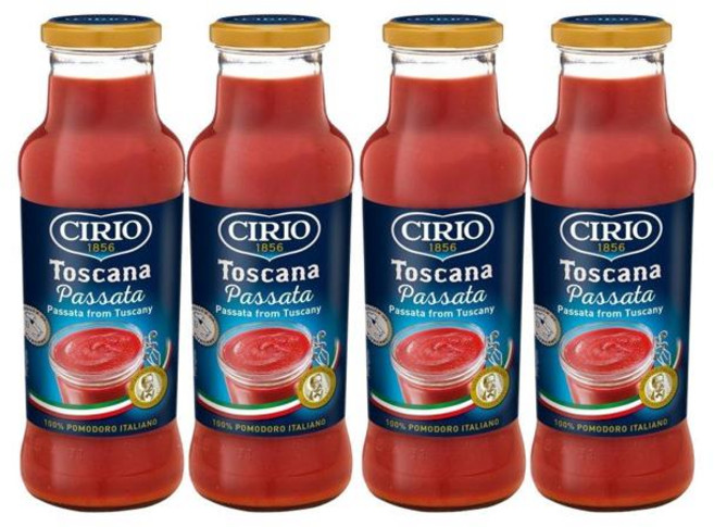 Cirio 치리오 Passata 파사타 토스카나 토마토 소스, 4개, 700g