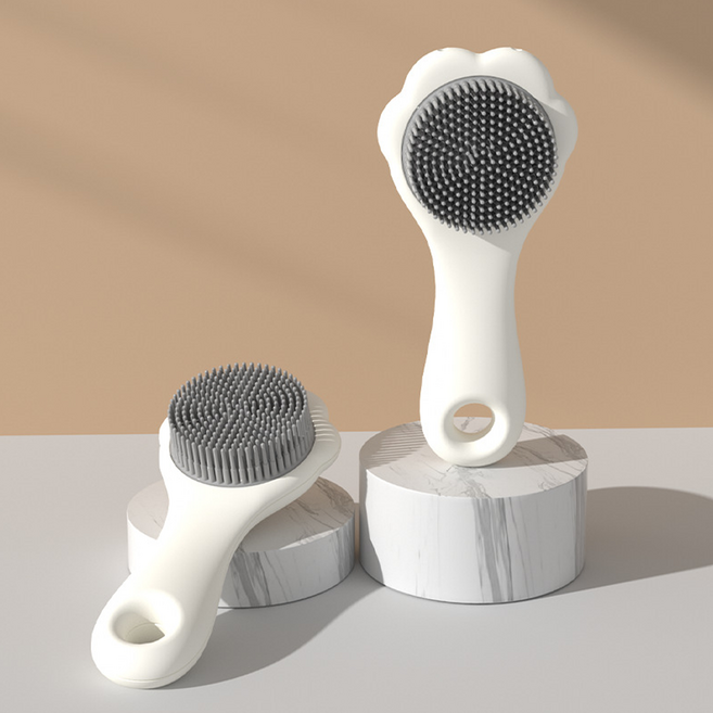 몽빵 실리콘 바디 샤워 브러쉬, 화이트, 1개, 1개입