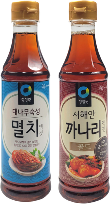 청정원 까나리액젓 골드 500g + 멸치액젓 일반 500g, 1세트, 1kg