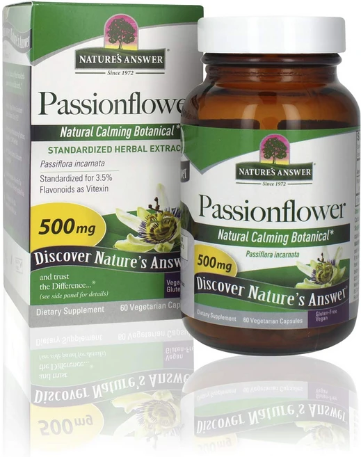 네츄럴 앤설 패션 플라워 자연의 정열꽃 꿀잠 도움 멜라토닌 무첨가 500 mg 60정, 1개 - 쿠팡