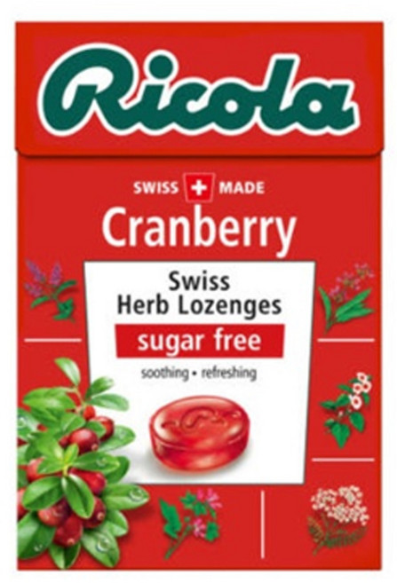 무설탕 스위스 허브캔디 리콜라 크랜베리, 40g, 5개