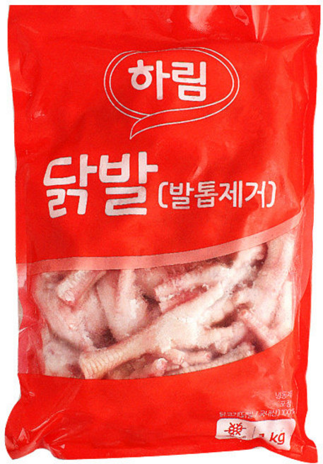 하림 발톱제거 통닭발 1kg / 생닭발 / 통닭발, 1개