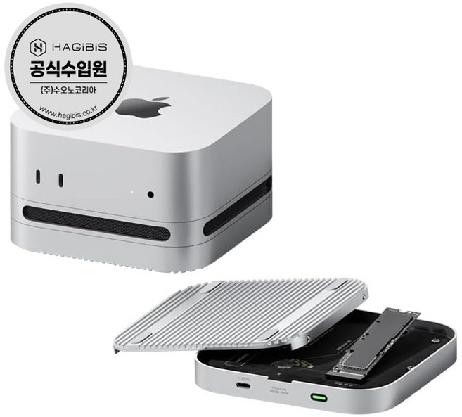 하기비스 맥미니 M4/M4 Pro 40Gbps M.2 NVMe SSD인클로저 MC600