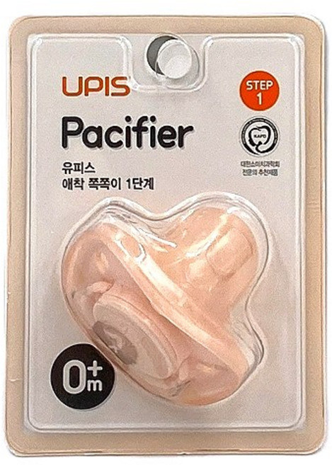 유피스 애착 쪽쪽이, 1개, 핑크베이지, 1단계