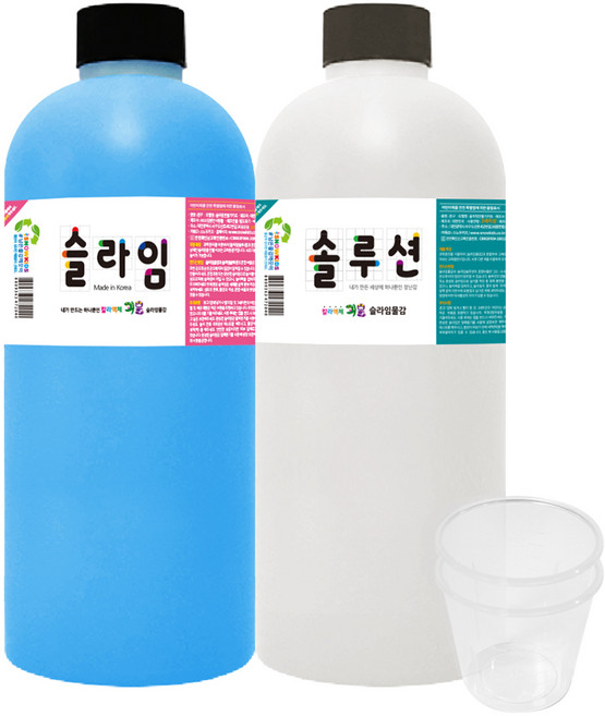 (사은품증정) 슬라임만들기 낱색세트 1000ml KIT 스노우키즈 직접 만드는 수제 액체괴물 액괴, 슬라임1000ml(블루세트)+사은품:디스펜서2개, 1개