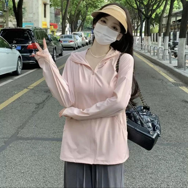 防曬衣 冰絲連帽防曬外套 UPF50+ 抗UV 涼感透氣 連帽冰絲涼感防曬外套 加寬指洞護手 透氣面罩護頸 輕薄騎車戶外防曬罩衫