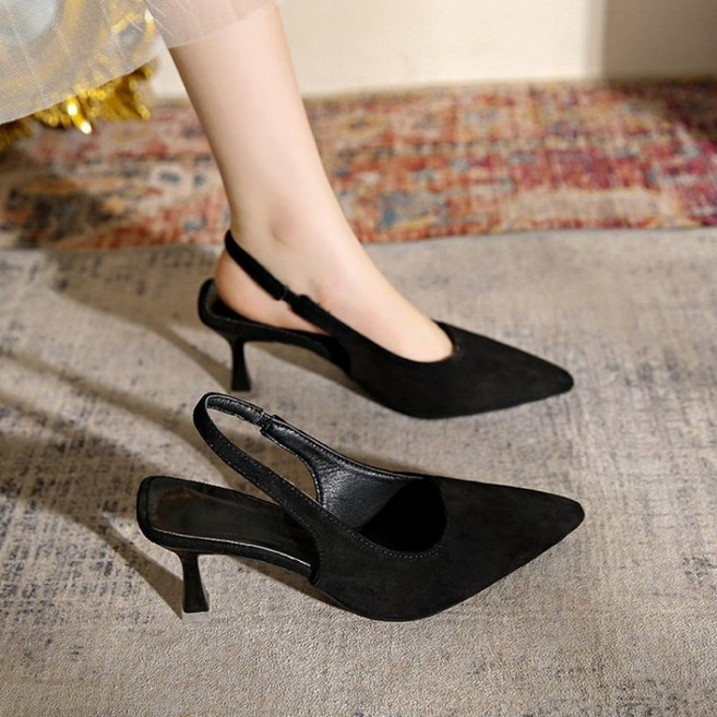 ZAJA 여성 슬링백 여름 우아한 펌프스 하이힐 데이트 슈즈 6cm