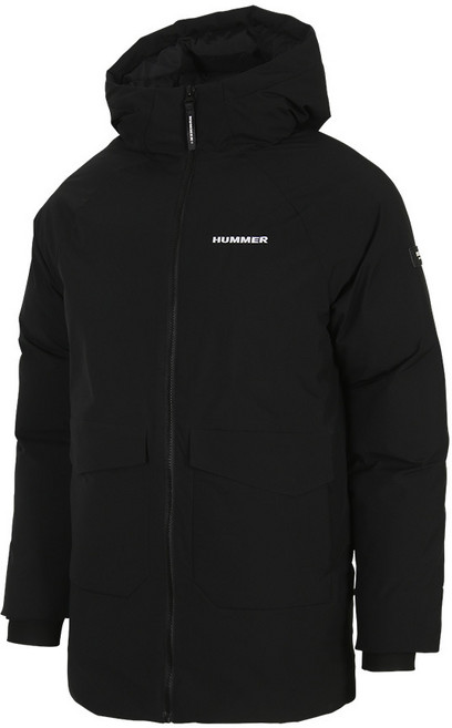 험머 유니섹스 H5 로고 방한 스포츠 패딩 블랙