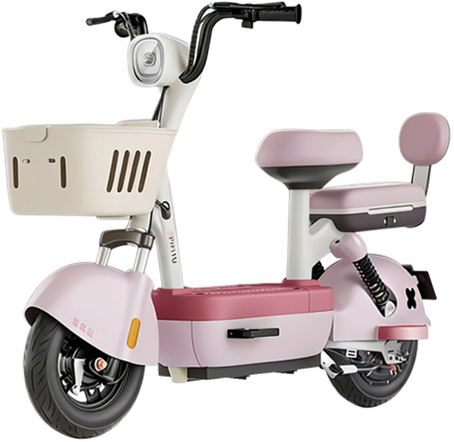 큐티벨로 80km 주행 전동스쿠터 전기스쿠터 동내마실 미니벨로, 1개, 12A_핑크