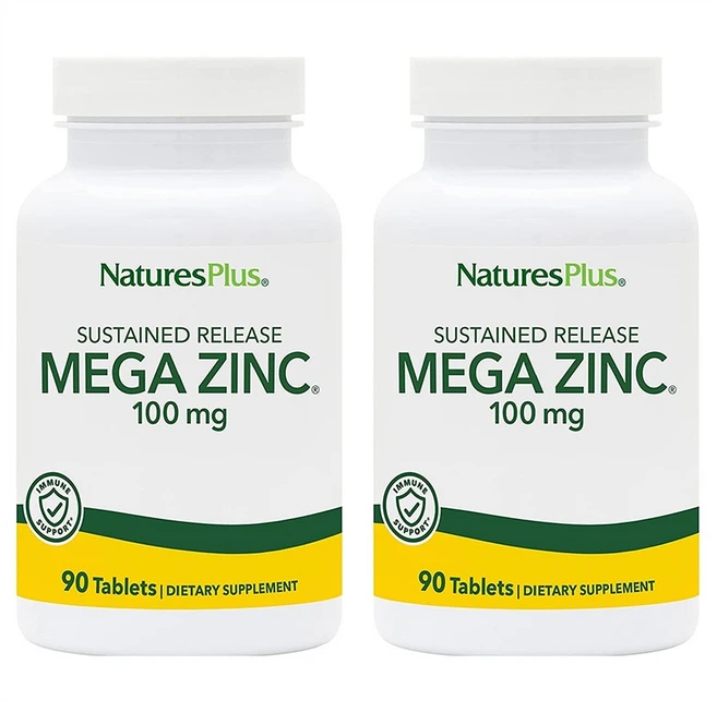 네이쳐스플러스 서방형 Mega 아연 100mg 90정, 2개 - 쿠팡