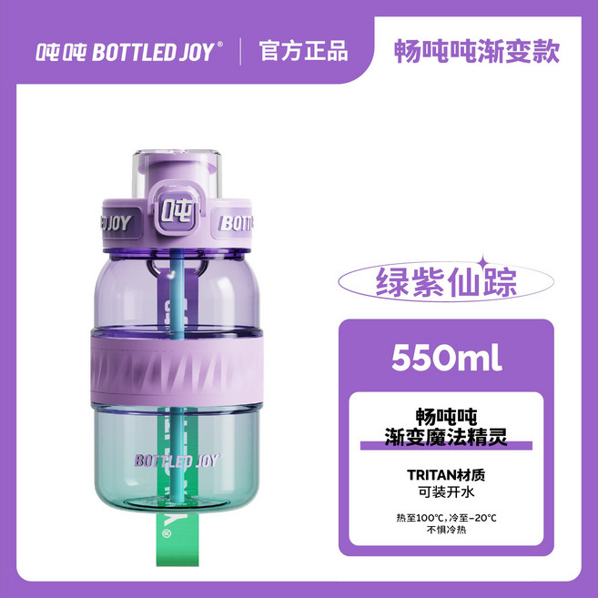 BOTTLED JOY 1000ml TRITAN吸管杯, 1套, 600ml