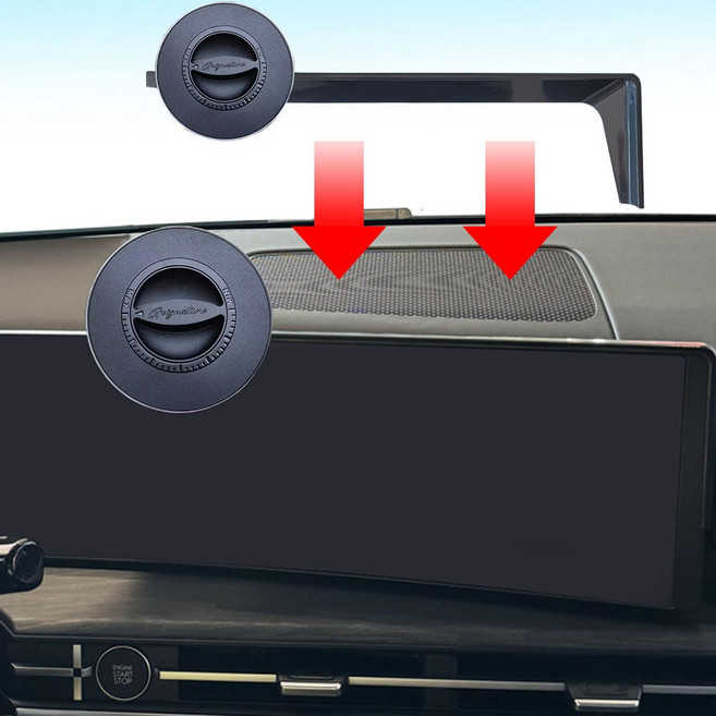 디올뉴 싼타페 MX5 2023- 핸드폰 맥세이프 거치대 지시그니처 다이얼 H1, 블랙, 1개