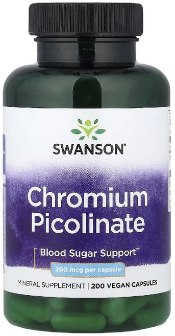 스완슨 피콜린산 크로뮴 Chromium Picolinate 200mcg 베지 캡슐 200정, 1개 - 쿠팡