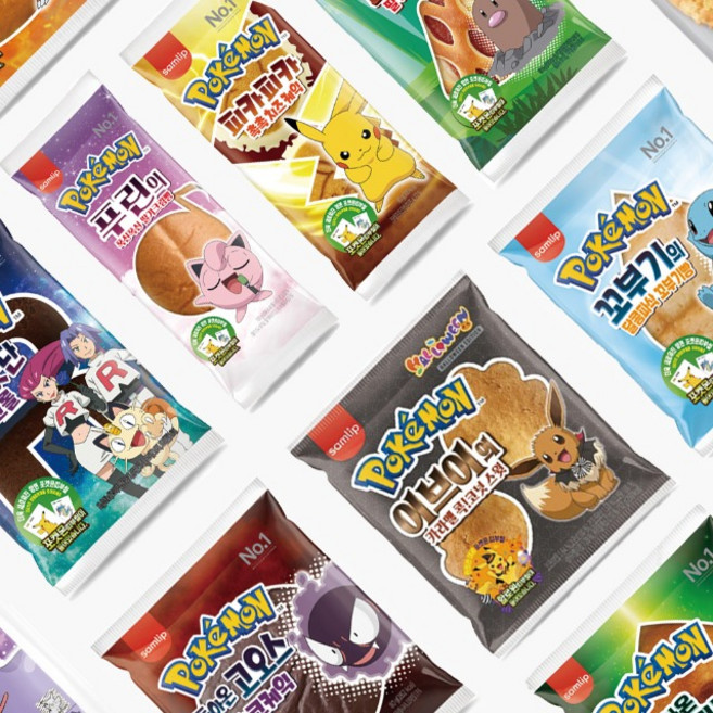 삼립 포켓몬 빵 랜덤 1봉 럭키의 레드벨벳 이브이 로켓단 메타몽 이상해 발챙이, 1개