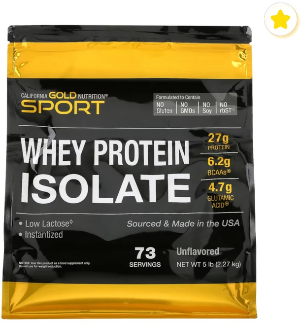 "California Gold Nutrition Whey Protein Isolate 캘리포니아 골드 CGN 웨이 프로틴 이솔레이트 2270g", 2.27kg, 1개 - 쿠팡