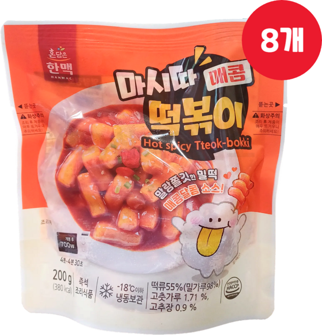 한맥 마시따 떡볶이 매콤 200g x 8개