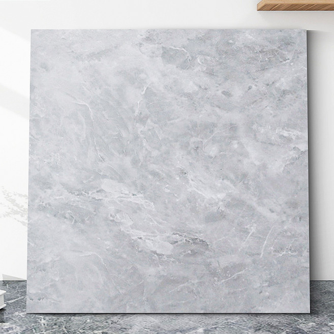 Fowod 800X800mm PVC붙이는 데코타일 접착식 정사각 장판 셀프시공 대리석 모방 바닥 스티커 1.6mm 두께, 15개, 접착식바닥E03