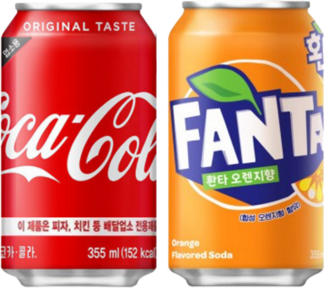 코카콜라 업소용 355ml 24입 + 환타 오렌지 355ml 24입, 24개