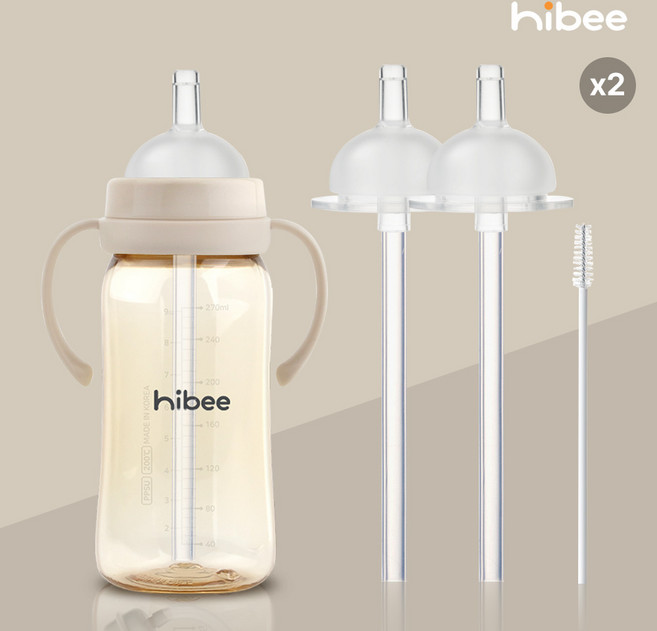 하이비 더블하트호환 교체용 젖병빨대세트, 1단계 간편 빨대 2P, 2세트, 1ml