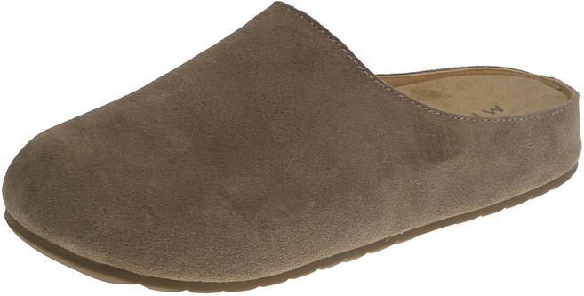 牛皮版~厚底包頭半拖鞋女年新款秋冬季加絨半托一腳蹬博肯鞋