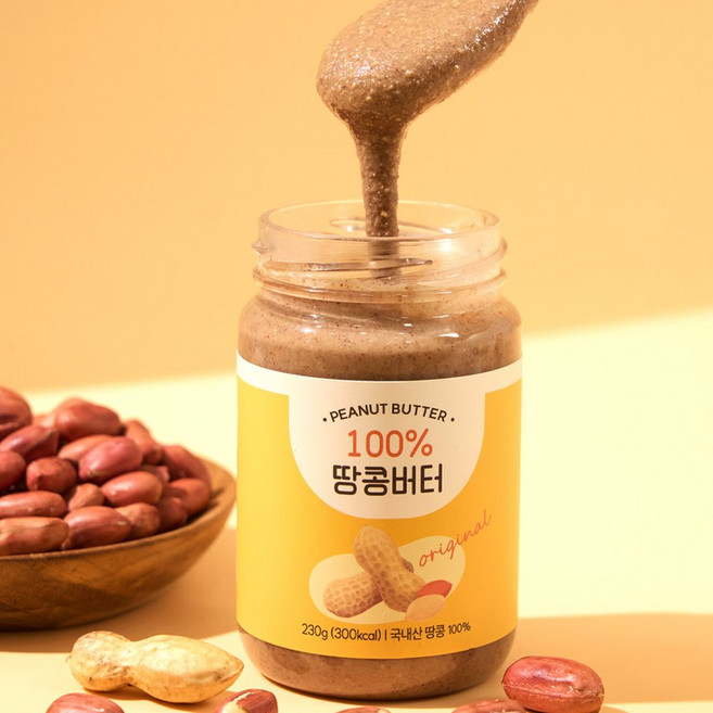 국산 순 땅콩 버터 잼 100% 무가당 피넛버터 230g, 1개