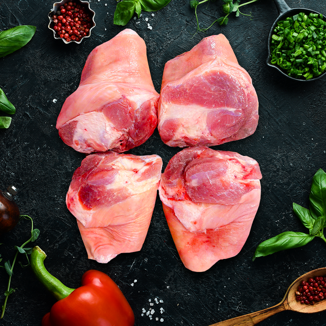 [세자매미트/당일발송] 청정 돼지 통장족 뼈사태 원육 2kg내외 (족발 학센용 생족), 2kg, 1개