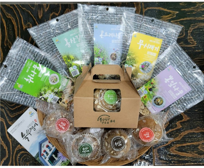 구례삼촌 종합선물세트 2호 (머핀 쿠키 나물비빔밥), 1세트