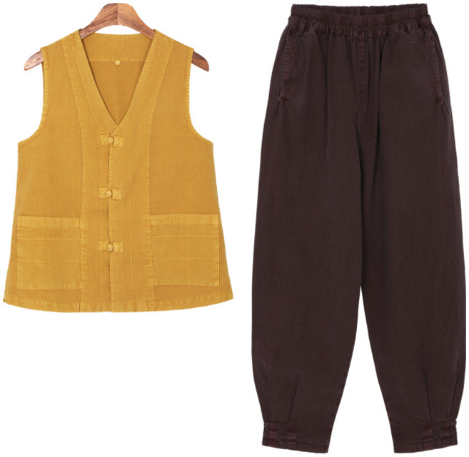 [아리랑의 봄] 20수 남녀공용 핀턱 조끼 바지 한벌