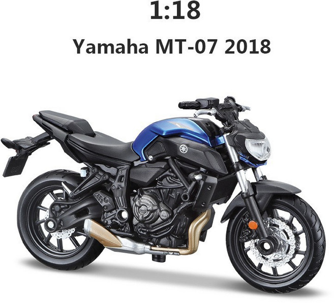 Maisto美馳圖1:18摩托車模型川崎杜卡迪寶馬跑車仿真擺件禮物玩具, 1個, Yamaha MT-07 2018:一個