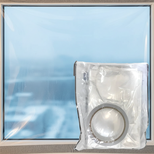 사각마켓 이중창효과 열수축 창문용 대형 방풍비닐