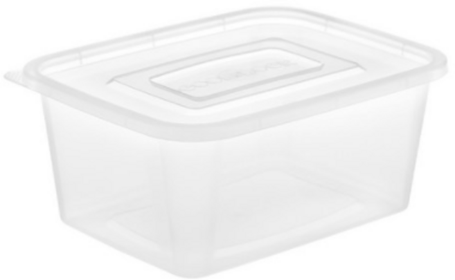 쿡앤락 사각밀폐 삼계탕 용기 1.5L 세트, 2개, 50개입