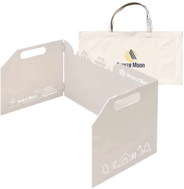 브리즈문 감성 버너 바람막이 M + 가방, 크림베이지, 1세트