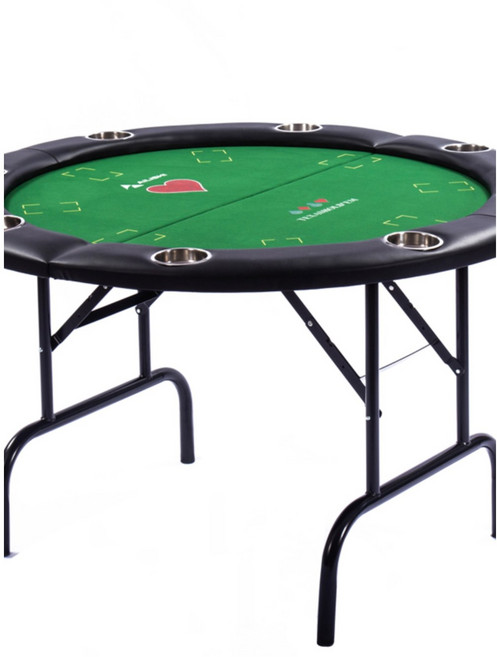 홀덤 테이블 포커 게임 보드게임 원형 탁자 접이식 펍, 에메랄드그린, 1개