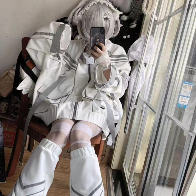 지뢰계옷 서브컬쳐 집업 자켓 사이버펑크 하라주쿠 루즈핏